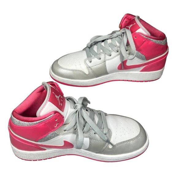 Rare 2013 Youth 7 Women 8 Nike Air Jordan Barbie Pink White Sneakers‎ Basketball - Picture 9 of 16